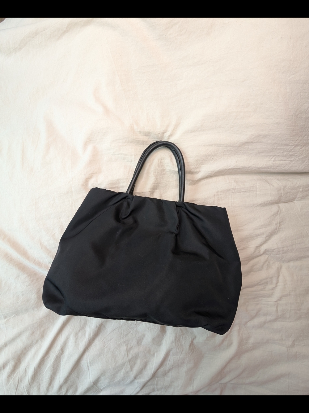 Prada Black Nylon Tote with Signature Bow and Gold Logo - Picture 2 of 13